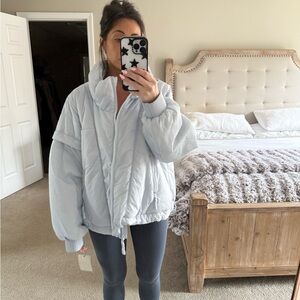 Women's Light Gray Puffer Jacket